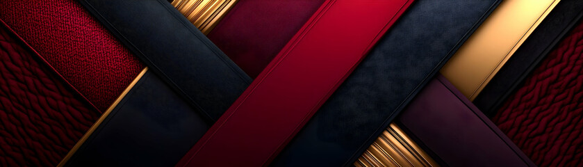 Abstract Red Gold & Blue Background Illustration