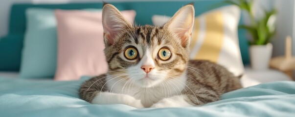 Experience a relaxing pet grooming session at home with your feline friend, showcasing a cat being gently brushed amidst a calming ambiance with well-organized tools nearby Discover the joys of