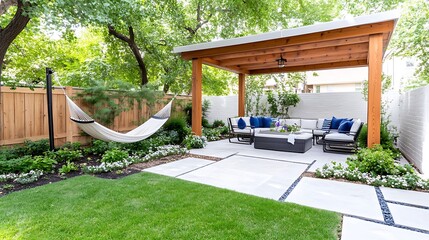 Relaxing backyard oasis