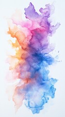 Abstract Watercolor Painting with Vibrant Colors