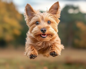 Witness the pure joy of energetic pets zooming through a park, carefree and full of vibrant energy, bringing smiles to onlookers, captured in stunning detail See the playful antics of happy dogs as