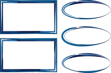 blue colorful abstract frames collection set vector