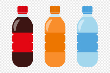 Set of sweet water plastic bottle