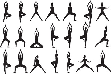 silhouette of yoga person