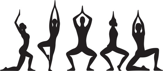 silhouette of yoga person