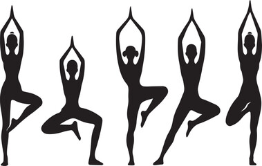 silhouette of yoga person