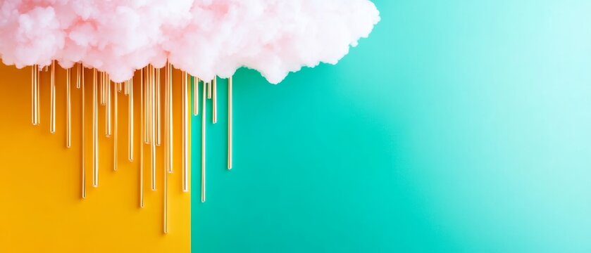 A visual representation of cloud storage systems, organizing sources of information and ensuring easy access and efficient data management for modern users