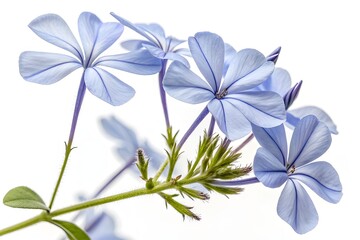 blue flower on white background