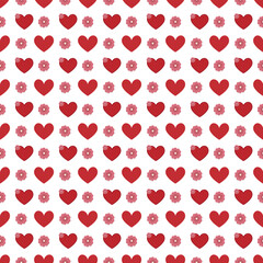 	Seamless valentines pattern with hearts.