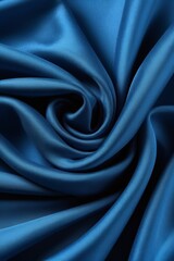 Obraz premium a close up of a blue fabric with a very large swirl