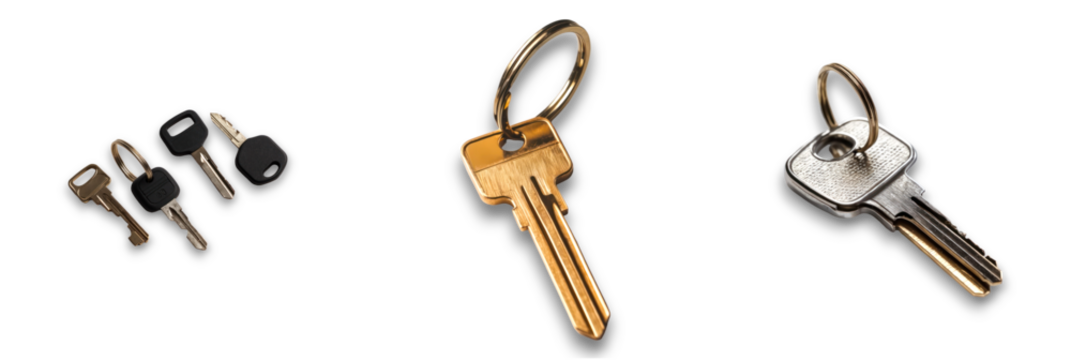 Isolated keys on transparent background for easy visibility and use