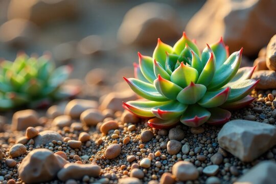 Arid desert succulent adapted for water storage, plant life, succulent