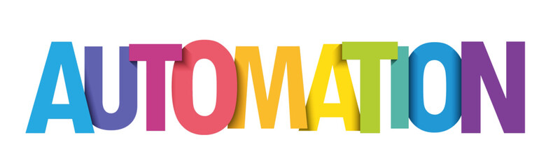 Fototapeta premium AUTOMATION colorful vector typography banner