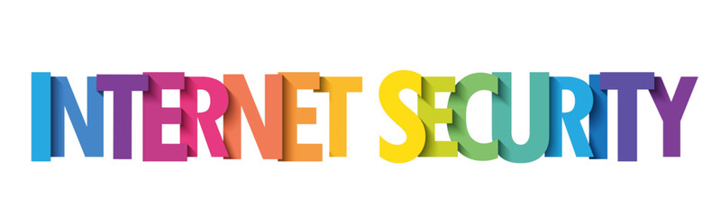 INTERNET SECURITY colorful vector typography banner