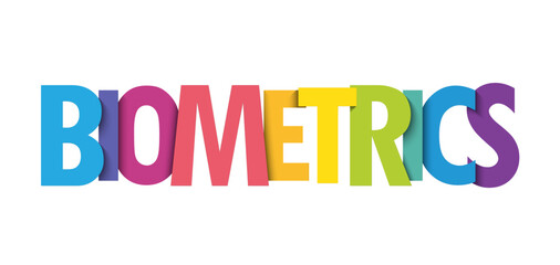BIOMETRICS colorful vector typography banner