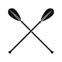 Clean and Simple Crossed Paddles Graphic Design.