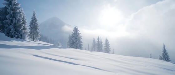 Obraz premium Seasonal winter background with a blank area for your message.