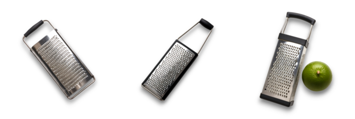 Isolated kitchen grater tool on transparent background