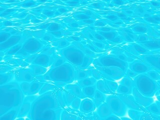 Obraz premium Brightly coloured waves on a clear turquoise background conveying a sense of movement and energy, light, shadow, gradient