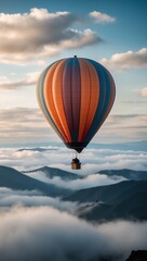 Obraz premium Colorful Hot Air Balloon at Sunset