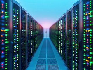 Data center operations high-tech server management in a modern facility digital environment overview