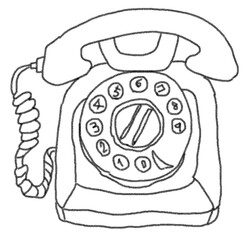 illustration of a retro telephone