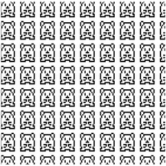 black and white icons set