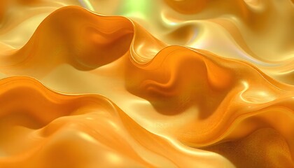 Obraz premium Abstract flowing golden fluid with smooth curves and shimmering surface