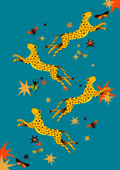 Cheetah pattern compostion