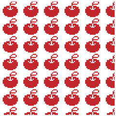 seamless pattern with red apple