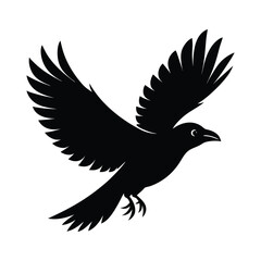 Crow silhouette, Crow Vector Illustration icon