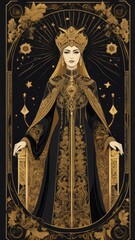 Obraz premium Art Deco Inspired mystique figure