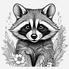 Ausmalbild Waschb&auml;r