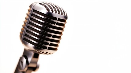 Fototapeta premium A microphone with a silver color