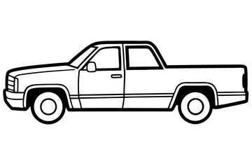 Pickup Truck Silhouette Illustration