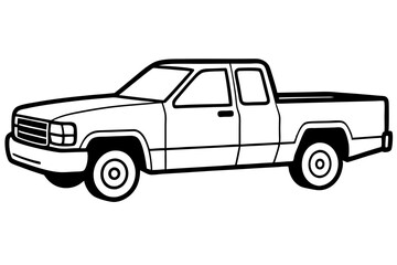 Pickup Truck Silhouette Illustration