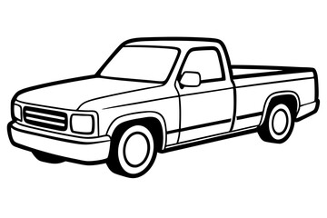 Pickup Truck Silhouette Illustration
