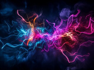 Fototapeta premium Colorful Fireworks Display Captured with Long Exposure Technique