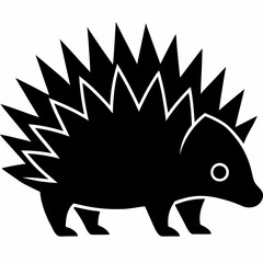 
Porcupine silhouette vector illustration