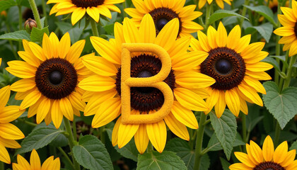 Fototapeta premium Floral letter 