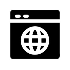 "Web Vector Icon: Connectivity and Digital Presence"