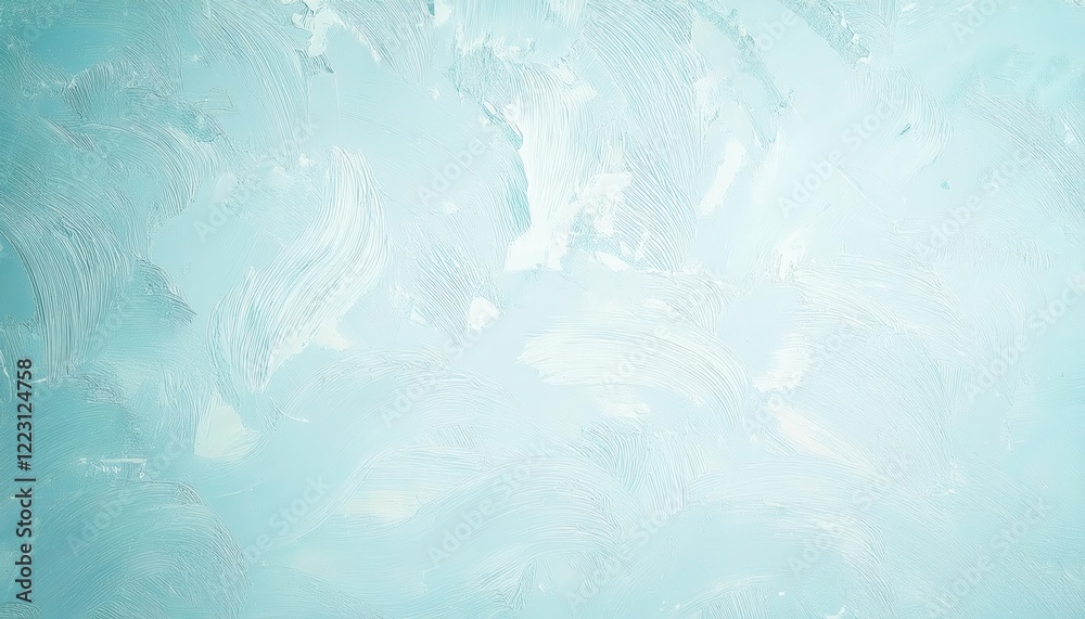 Poster soft abstract texture with light turquoise brushstrokes on textured surface, ideal for background, w