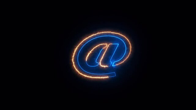 Glowing neon symble. abstract glowing neon geometric  sign illustration background  4k