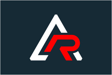 Initial AR Logo Design Vector