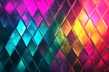 Vibrant Abstract Background with Colorful Diamond Patterns