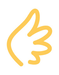 Obraz premium Bird wing color doodle element