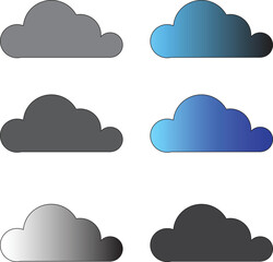 cloud icon set