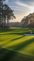 golf course with copy space vertically 9:16