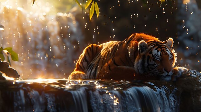 Balitiger is a captivating fusion of two worlds: the natural beauty of Bali and the majestic power of the tiger. This artistic representation blends the serene, tropical environment of Bali with the f