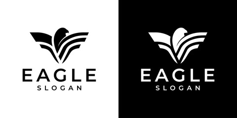 Simple Eagle Logo Design Vector.